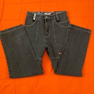 Y2k Mecca Baggy Jeans Womens 16 Skater Hip Hop Black Denim